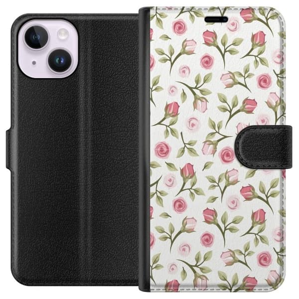 Plånboksfodral till Apple iPhone 14 med Blommigt