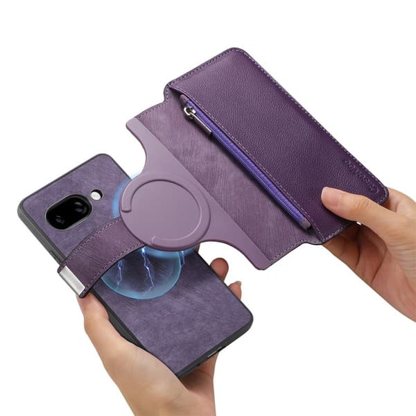 CASENEO Google Pixel 9a Plånboksfodral MW-02 Konstläder - Lila