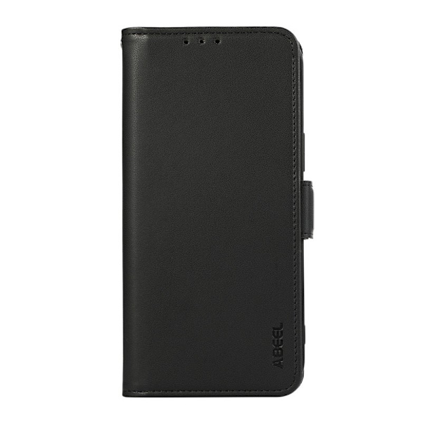 ABEEL iPhone 12 Pro Max Konstläder Plånboksfodral Svart