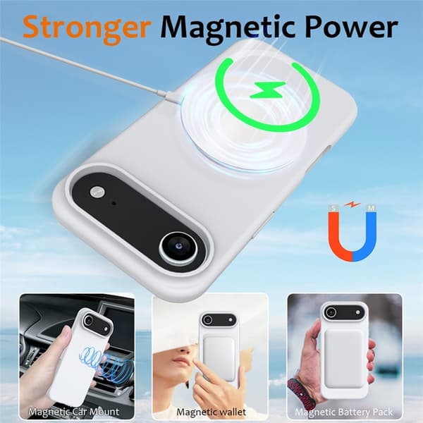 Mobilskal till iPhone Air MagSafe Silikon Anti-Drop - Vit Vit