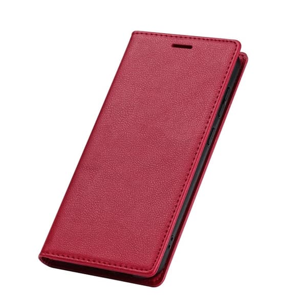 Samsung Galaxy S26 Plus Plånboksfodral Magnetisk Stängning Konstläder - Röd