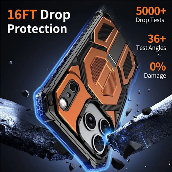 Mobilskal till iPhone 17 Pro Max Magsafe Shockproof - Orange Orange