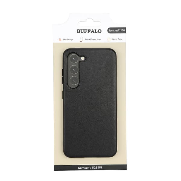 BUFFALO Galaxy S23 5G Skal Läder - Svart Svart
