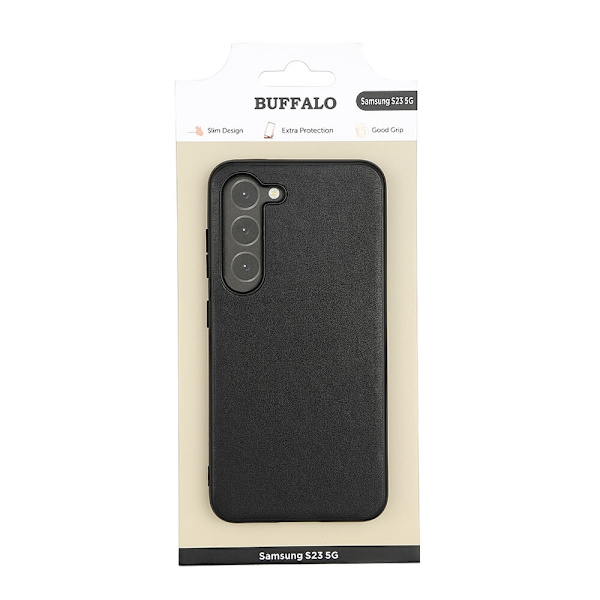 BUFFALO Galaxy S23 5G Taske Læder - Sort Black