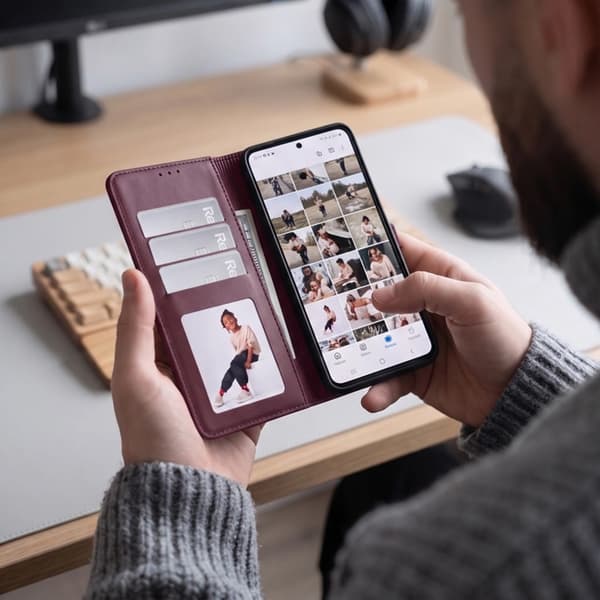 Tech-Protect Plånboksfodral För Galaxy S26 FE - Mulberry