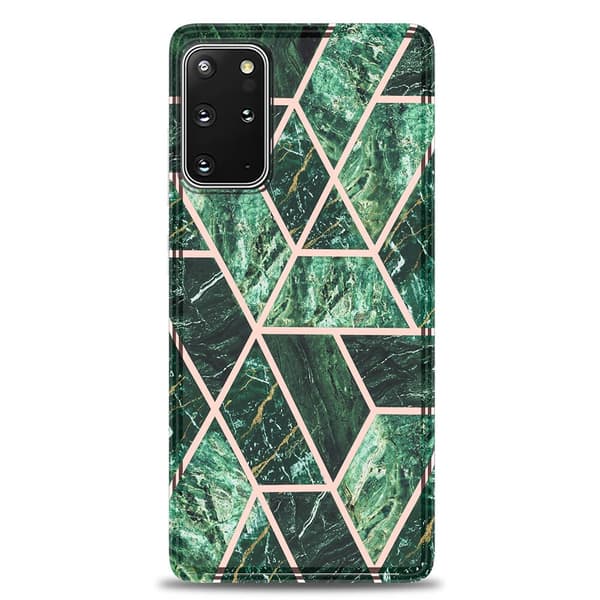 BOOM - Grid skal Galaxy S20 Plus - Green Marmor Mönster