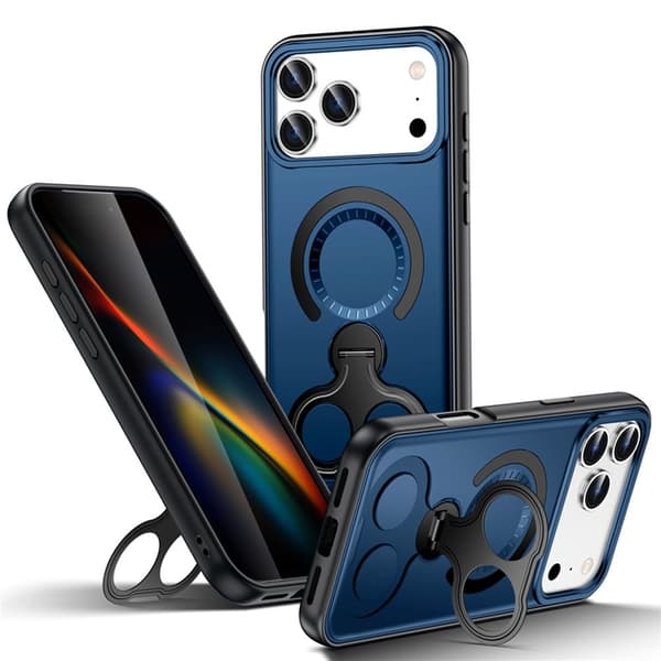Mobilskal till iPhone 17 Pro Max MagSafe Dual Hole Kickstand - Blå Blå