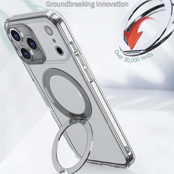 Mobilskal till iPhone 17 Pro MagSafe TPU + Acrylic Kickstand - Clear Transparent