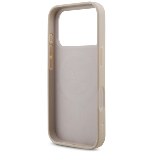 Guess Mobilskal till iPhone 17 Pro MagSafe 4G Strap Triangle Logo Rosa