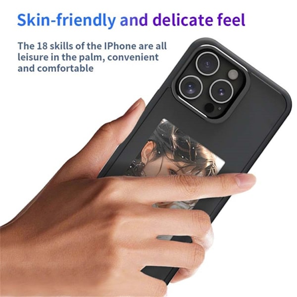 Mobilskal till iPhone 16 Pro NFC DIY Customized HD Smart E-Ink - Vit Vit