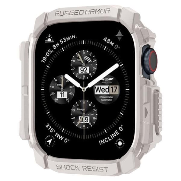 Spigen Apple Watch 10 (46mm) Etui Rugged Armor - Dune Beige Beige