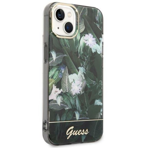 GUESS iPhone 14 Plus -kotelo Jungle Collection - Vihreä Grön