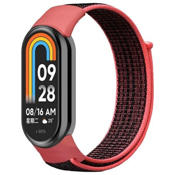 Beline Xiaomi Mi Band 9/8 Armbånd NylonLoop - Rød Röd