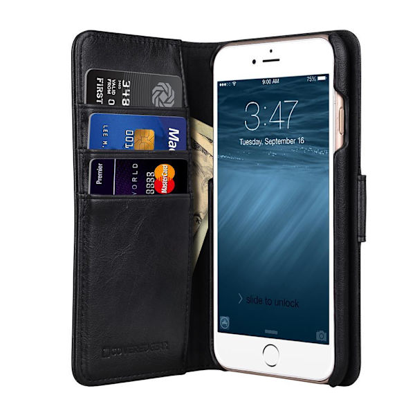 CoveredGear Signature Plånboksfodral till iPhone 6 (S) Plus - Svart Svart