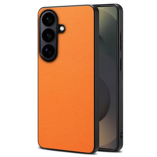 Mobilskal för Samsung Galaxy S26 Plus Konstläder + PC + TPU - Orange