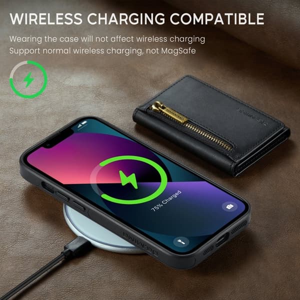 DG.MING M5 Series Mobilskal till iPhone 13 med Ställ - Svart