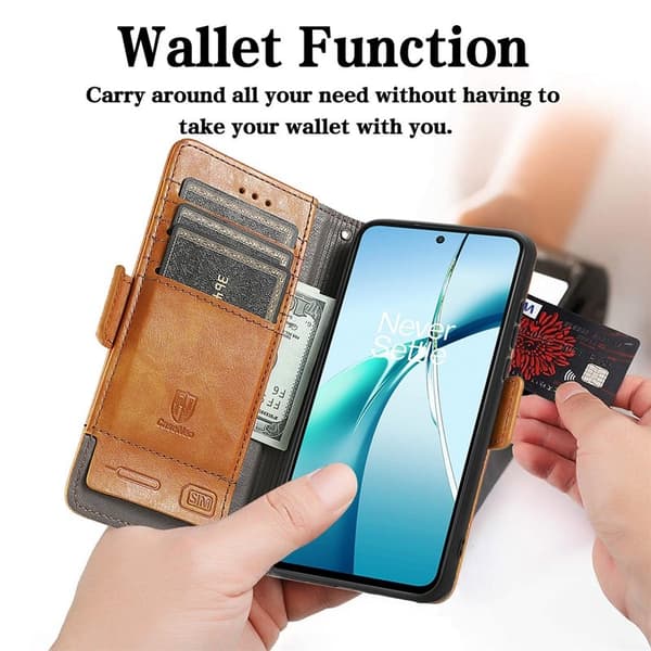 CASENEO Xiaomi 17 Pro Plånboksfodral Konstläder - RFID Blockering - Ljusbrun