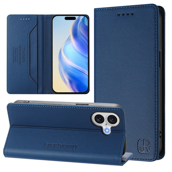 RINACASIS iPhone 17 Plånboksfodral RC01 RFID - Mörkblå Blå