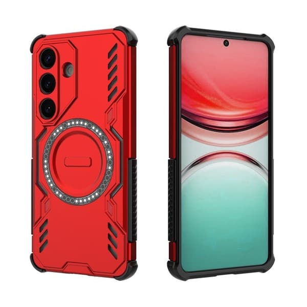 WANLONFENG Mobilskal till Samsung Galaxy S26 Plus PC TPU DJ Series - Röd