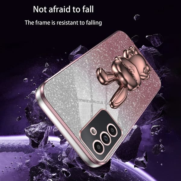 Lovely Rabbit Samsung Galaxy A35 5G Skal Glitter - Rosa