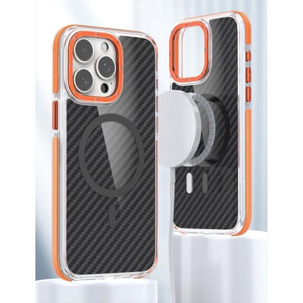 Telefontaske til iPhone 16 Pro Magsafe Fiber - Orange Orange