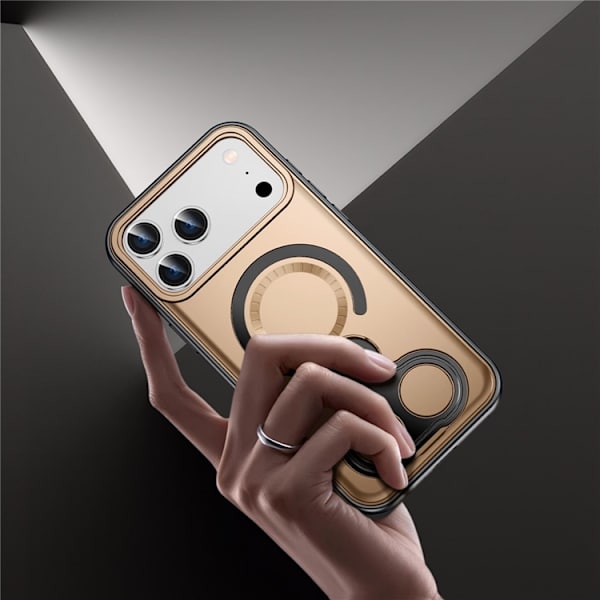 Mobilskal till iPhone 17 Pro Max MagSafe Dual Hole Kickstand - Grå Grå