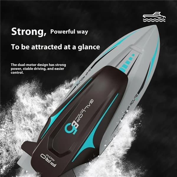RC Elektrisk Yacht Motorbåt Leksak Enkelt Batteri B5 - Silver Silver