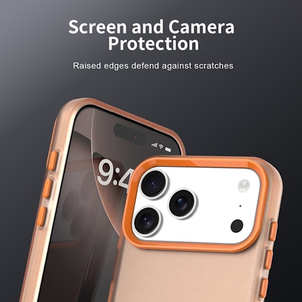 Mobilskal till iPhone 17 Pro Matte Anti-Drop - Orange Orange