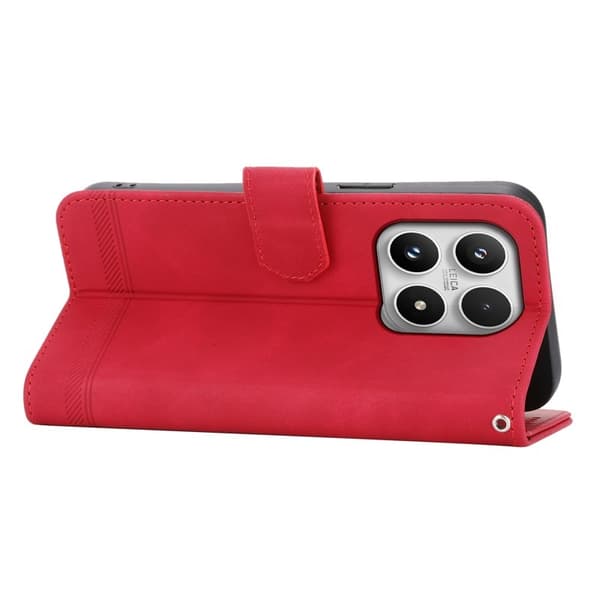 DIERFENG DF-03 för Xiaomi 17 Plånboksfodral Konstläder - Röd