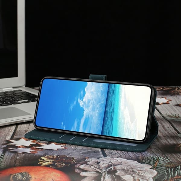 Samsung Galaxy S26 Edge Plånboksfodral Konstläder Ställ - Grön