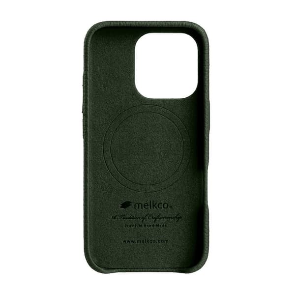 MELKCO Mobilskal till iPhone 16 Pro Max Magnetiskt Äkta Läder Grön