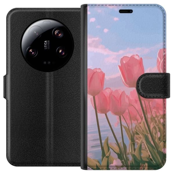 Plånboksfodral till Xiaomi 13 Ultra med Rosa Tulpaner