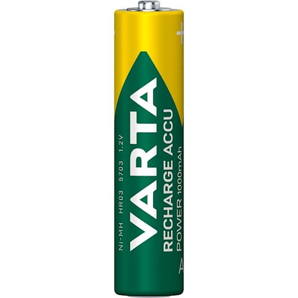 Varta 4-pack Laddningsbart batteri AAA 1000 mAh