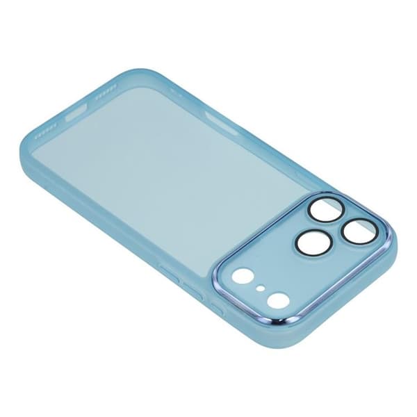 Mobilskal till iPhone 17 Pro Max Electroplated Kameraram - Transparent Blå Blå