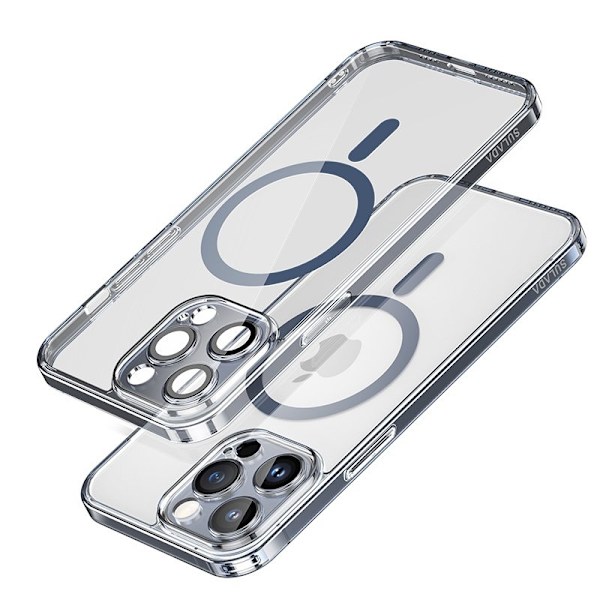 SULADA TPU+PC Mobilskal för iPhone 15 Pro MagSafe Transparent Blå