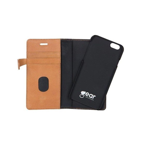 BUFFALO äkta läder Plånboksfodral iPhone 6/6S - Cognac Brun
