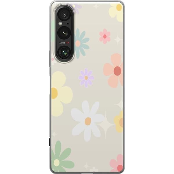 Mobilskal till Sony Xperia 1 V med fejdande blommor