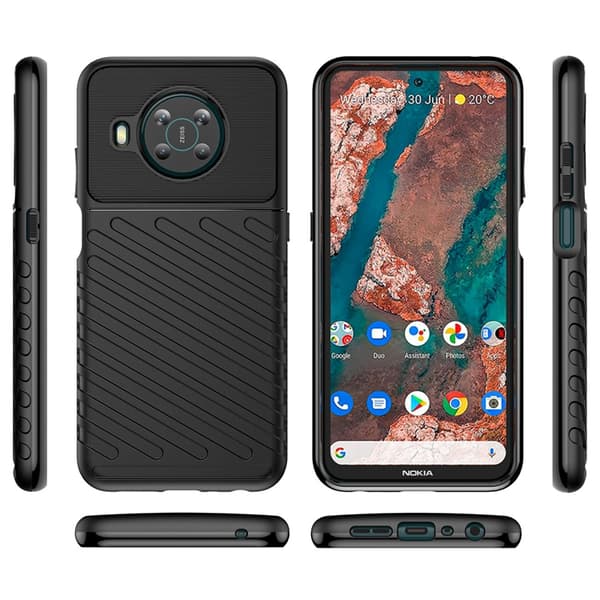 Nokia X100 Mobilskal Thunder Flexible Armored - Svart Black