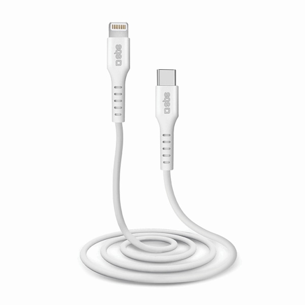 SBS USB-C - Lightning Kabel 1m MFi Certified - Vit Vit