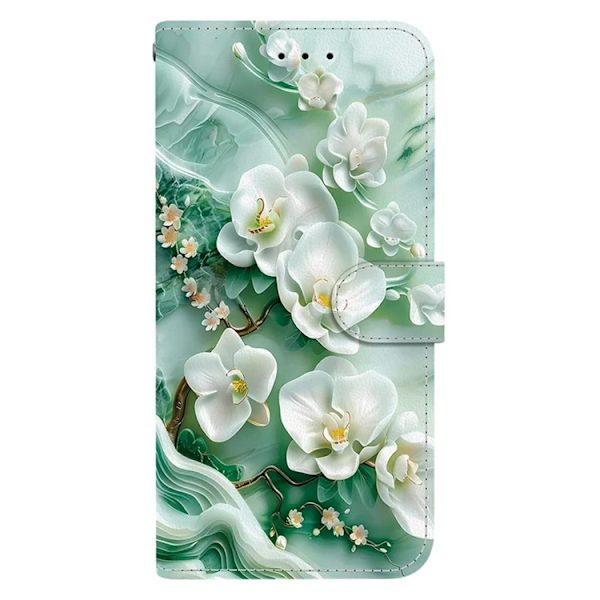 iPhone 17 Pro Max Plånboksfodral Med Lanyard - Jade Flower