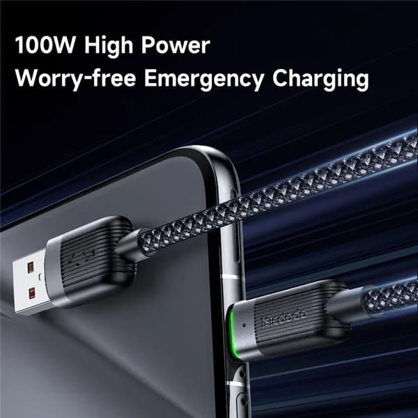 MCDODO USB-A - USB-C 6A Kabel 1.2m CA-5650 - Svart Svart