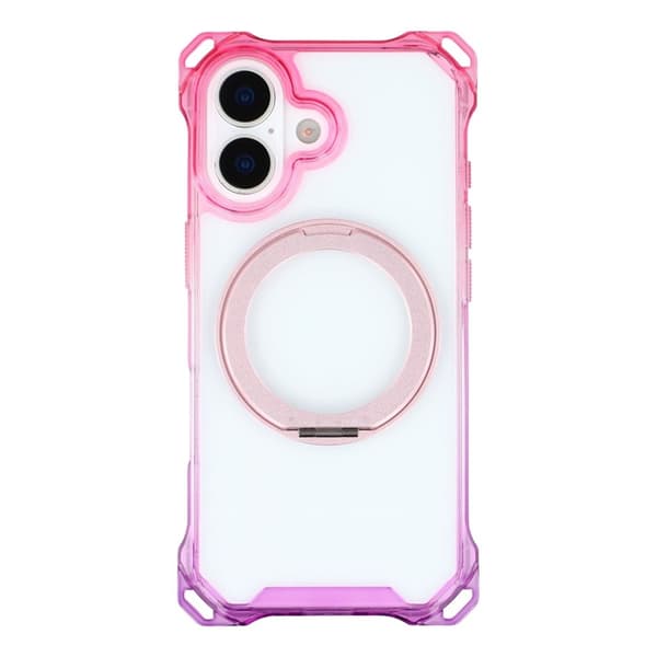 Mobilskal till iPhone 17 MagSafe Ring Kickstand - Rosa / Lila Rosa