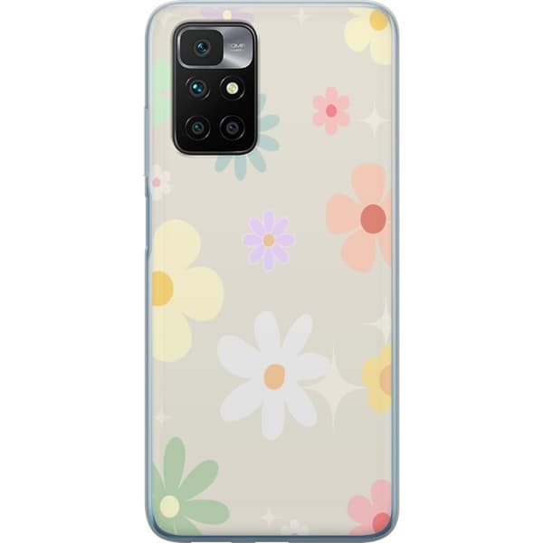 Mobilskal till Xiaomi Redmi 10 med fejdande blommor