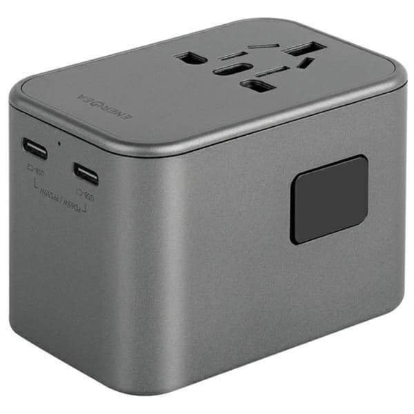 Energea Rejseoplader 65W 2xUSB-C 1xUSB-A PD-PPS-QC 3.0 Grå