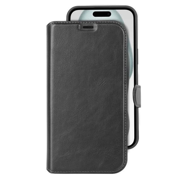 Celly iPhone 15 Plus Plånboksfodral 2-in-1 Slim - Svart Röd