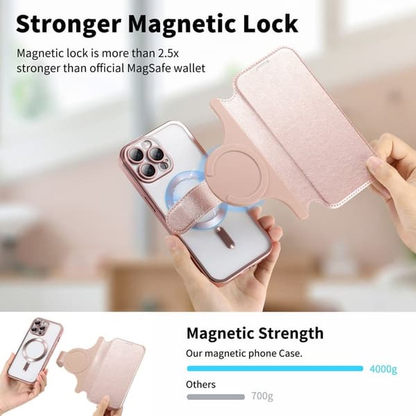 CASENEO Mobilskal till iPhone 16 Pro Max TPU Inre - Roséguld