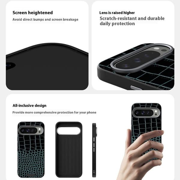 ABEEL Mobilskal till Google Pixel 9 Pro XL MagSafe Krokodilgrön