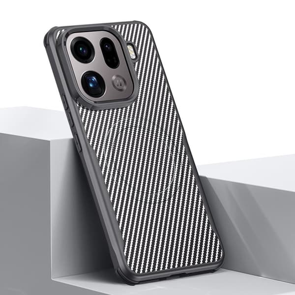 Mobilskal till Oppo Find X9 Pro 5G PU + PC + Silikon Skydd - Grå