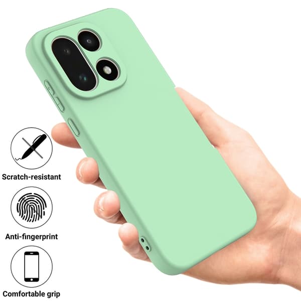 Mobilskal till OnePlus 15 5G Silikon Liquid med Handrem Grön