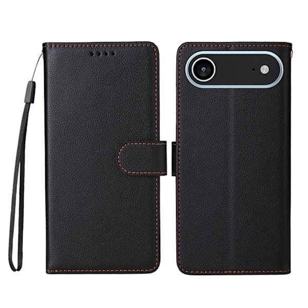 iPhone Air Plånboksfodral RFID Blocking med Handledsrem Svart